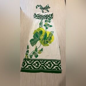 Tropical print maxi dress
